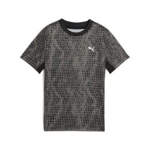 Młodzieżowa koszulka Essentials TRAIN ALL DAY z mieszanki poliestru PUMA Black. Czarna bluzki Puma, m, bez wzorów, młodzieżowe, bez kołnierzyka, bez ramiączek. Za 89,00 zł.
