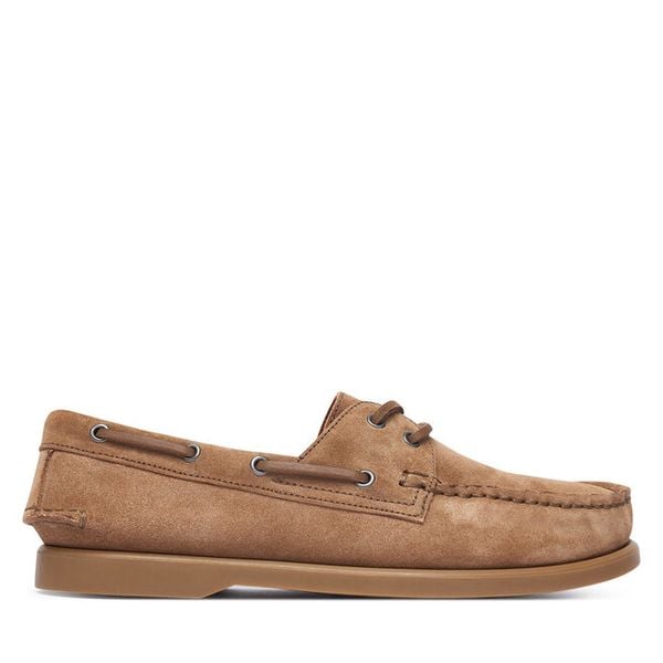 Półbuty Vagabond Shoemakers. Brązowe półbuty Vagabond Shoemakers, bez wzorów, bez obcasa, na płaskiej podeszwie, bez zapięcia. Za 426,99 zł.