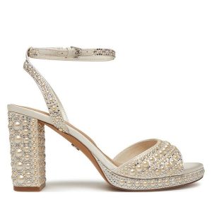 Sandały Aldo. Białe sandały ALDO, bez wzorów, bez obcasa, na słupku, bez zapięcia. Za 519,99 zł.