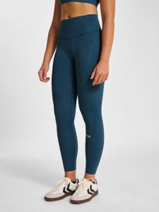 Damskie legginsy Hummel Hiit Intensity. Niebieskie legginsy Hummel, bez wzorów, z materiału, z standardowym stanem. Za 273,65 zł.