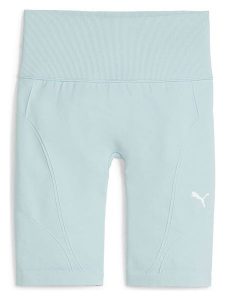 Puma Szorty sportowe "Shapeluxe Seamless 6`" w kolorze błękitnym rozmiar: XS. Niebieskie spodenki sportowe Puma, xs, bez wzorów, z materiału, z podwyższonym stanem, outdoorowe. Za 79,03 zł.
