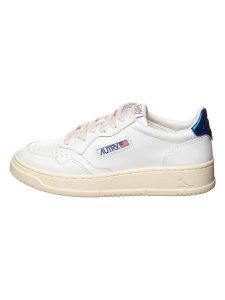 AUTRY Skórzane sneakersy "Medalist Low" w kolorze biało-niebieskim rozmiar: 37. Białe trampki AUTRY, bez wzorów, bez zapięcia. Za 351,38 zł.