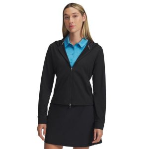 Damska bluza zapinana na zamek Under Armour Drive. Czarne golfy Under Armour, bez wzorów. Za 402,50 zł.