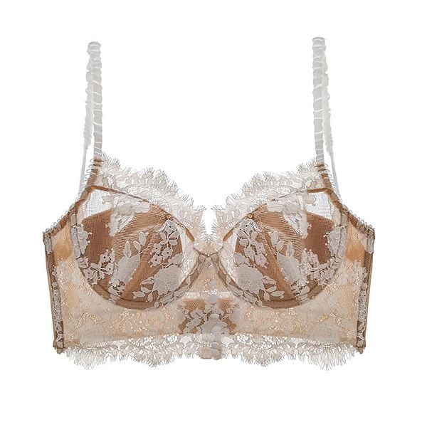 Braletka koronkowa usztywniana na co dzień Eudoxia. Białe biustonosze Intica, bez wzorów, z koronki. W wyprzedaży za 119,00 zł.