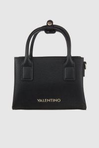 VALENTINO Czarna torebka o teksturze skóry seychelles shopping. Czarne shopper bag Valentino by Mario Valentino, bez wzorów, ze skóry, bez dodatków. W wyprzedaży za 499,99 zł.