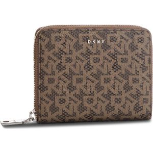 Mały Portfel Damski DKNY - Bryant-Sm Zip Around R831J656 Mocha Logo/Rog M68. Portfele marki DKNY. W wyprzedaży za 279,00 zł.