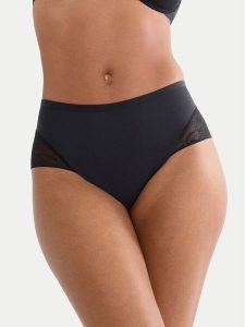 Triumph Figi klasyczne z wysokim stanem Comfort Contour 10226329 Czarny. Czarne figi Triumph, bez wzorów, z syntetyku. Za 119,99 zł.