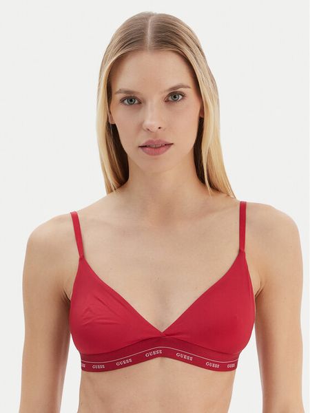 Guess Biustonosz bezfiszbinowy O4YC16 KCF20 Czerwony. Czerwone biustonosze Guess, z aplikacjami, z syntetyku. Za 139,99 zł.