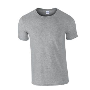 Koszulka Unisex Dla Dorosłych Z Miękkiej Bawełny. Szare bluzki GILDAN, xl, bez wzorów, z bawełny, sportowe, bez kołnierzyka, bez ramiączek. Za 45,99 zł.