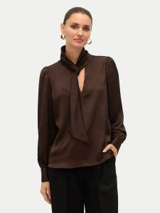 Vero Moda Bluzka Nini 10336252 Brązowy Standard Fit. Brązowe bluzki Vero Moda, l, bez wzorów, z syntetyku, bez kołnierzyka, bez ramiączek. Za 199,99 zł.