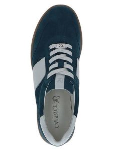 Caprice Skórzane sneakersy w kolorze granatowym rozmiar: 36. Niebieskie trampki Caprice, bez wzorów, bez zapięcia. Za 196,70 zł.