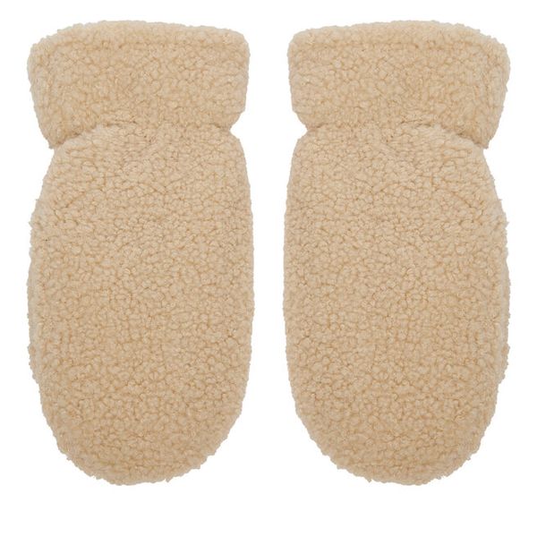 Rękawiczki Damskie Pieces. Brązowe rękawiczki Pieces, bez wzorów, z dzianiny. Za 99,99 zł.