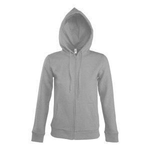 Damska Bluza Z Kapturem Seven Full Zip. Szare bluzy SOL'S, s, bez wzorów, z kapturem. Za 179,99 zł.
