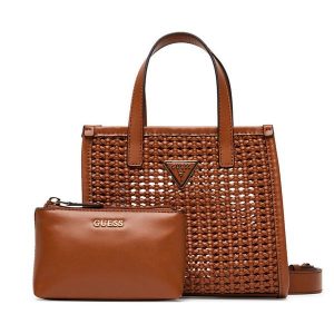 Torebka Guess. Brązowe torebki klasyczne Guess, z aplikacjami, bez dodatków. Za 359,99 zł.