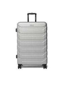 GINO ROSSI Walizka duża CEO-GIN-L-003-05-SILVER Srebrny. Szare walizki Gino Rossi, bez wzorów, z tworzywa sztucznego, duże. Za 299,99 zł.