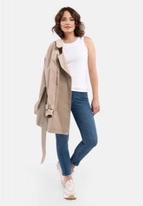 Jeansy Slim Fit, długość 7/8, D-MERCY 15. Niebieskie rurki Volcano, z bawełny. Za 169,99 zł.