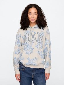 GAP Bluza w kolorze błękitno-kremowym rozmiar: XXL. Brązowe bluzy GAP, xxl, bez wzorów, z kapturem. Za 131,74 zł.