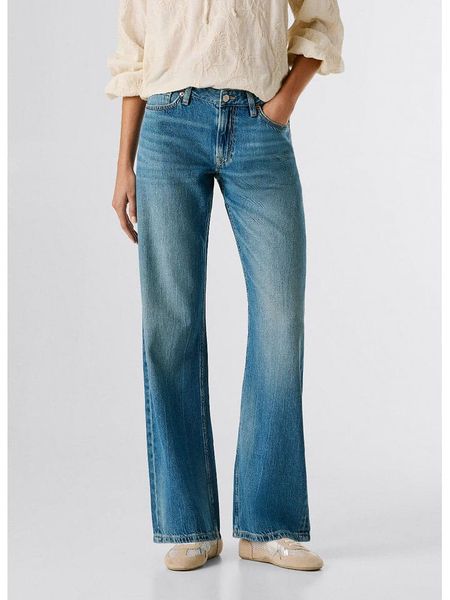 Pepe Jeans Dżinsy - Loose fit - w kolorze niebieskim rozmiar: W31/L32. Niebieskie jeansy Pepe Jeans, z aplikacjami, z jeansu, z podwyższonym stanem. Za 245,38 zł.