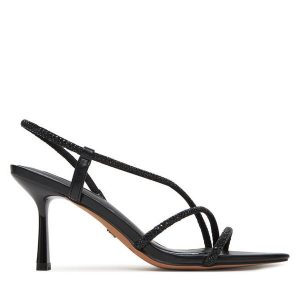 Sandały Nine West. Czarne sandały Nine West, bez wzorów, bez obcasa, na szpilce, bez zapięcia. Za 229,99 zł.