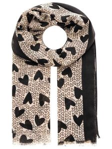 Zwillingsherz Szal w kolorze beżowo-czarnym rozmiar: onesize. Brązowe szaliki Zwillingsherz, bez wzorów, ze splotem. Za 113,90 zł.