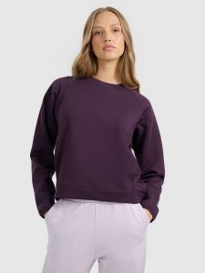 4F Bluza dresowa nierozpinana bez kaptura damska - fioletowa L. Fioletowe bluzy 4f, l, bez wzorów, z dresówki, bez kaptura. W wyprzedaży za 169,99 zł.