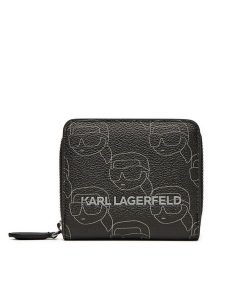 KARL LAGERFELD Portfel A2W32018 Czarny. Czarne portfele KARL LAGERFELD, bez wzorów, ze skóry. Za 319,99 zł.