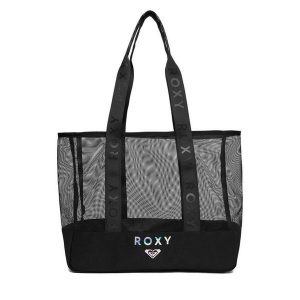 Torebka Roxy. Czarne shopper bag Roxy, bez wzorów, bez dodatków. Za 99,99 zł.