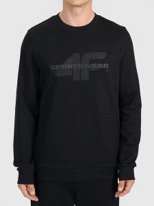 4F Bluza w kolorze czarnym rozmiar: S. Czarne t-shirty 4f, s, bez wzorów, z bawełny, bez kołnierzyka, bez ramiączek. Za 79,59 zł.