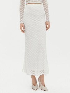 Bardot Spódnica maxi 59740SB Biały Regular Fit. Białe spódnice Bardot, bez wzorów, z bawełny, maxi. Za 269,99 zł.