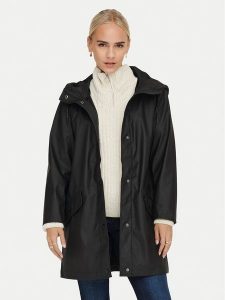 ONLY Kurtka przeciwdeszczowa Elisa 15261734 Czarny Regular Fit. Czarne kurtki ONLY, xs, bez wzorów, z syntetyku, bez kaptura. Za 229,99 zł.