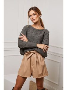 So Cachemire Sweter "Jackson" w kolorze khaki rozmiar: L. Brązowe swetry oversize So Cachemire, l, bez wzorów, z kaszmiru, bez ramiączek. Za 248,95 zł.