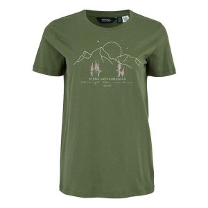 T-shirt Damski Adventure Filandra IX. Zielone t-shirty Regatta, m, bez wzorów, bez kołnierzyka, bez ramiączek. Za 37,99 zł.