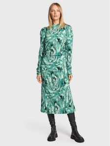 Gestuz Sukienka koktajlowa Ravagz 10906551 Zielony Slim Fit. Zielone kombinezony Gestuz, bez wzorów, z wiskozy, wizytowe, bez kołnierzyka, bez ramiączek. Za 449,99 zł.