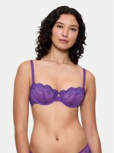Triumph Biustonosz balkonetka Comfort Glam 10224928 Fioletowy. Fioletowe biustonosze Triumph, bez wzorów, z syntetyku. Za 169,99 zł.