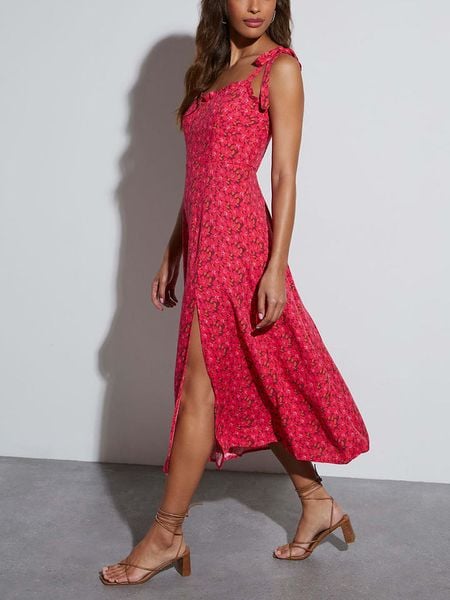 Milan Kiss Sukienka w kolorze różowym rozmiar: M. Różowe sukienki Milan Kiss, m, bez wzorów, bez kołnierzyka, bez ramiączek, midi. Za 183,59 zł.