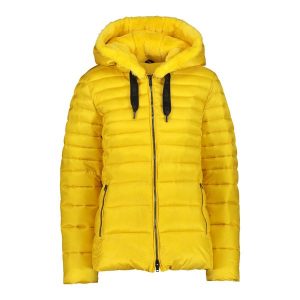 Damska kurtka z kapturem CMP. Żółte kurtki CMP, na zimę, bez wzorów, z puchu, z kapturem. Za 512,80 zł.