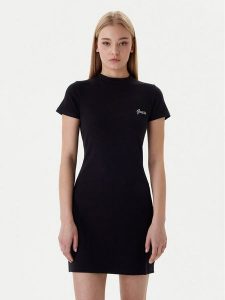 Guess Sukienka codzienna V6RK06 K8RT2 Czarny Slim Fit. Czarne kombinezony Guess, na co dzień, m, z aplikacjami, z wiskozy, bez kołnierzyka, bez ramiączek, proste. Za 299,99 zł.