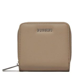 Portfel Puccini. Brązowe portfele Puccini, bez wzorów. Za 79,99 zł.