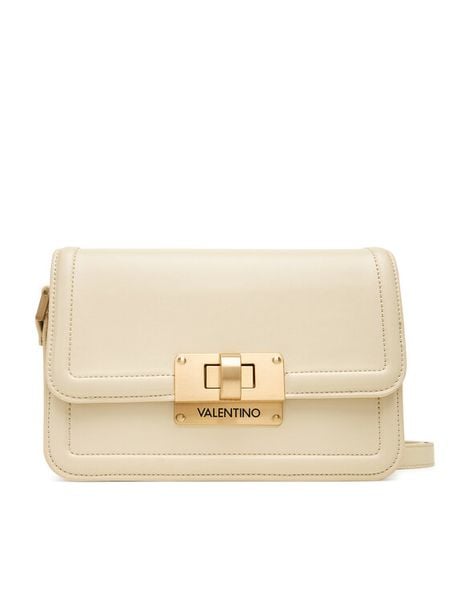 Valentino Torebka Floren VBS9A909 Écru. Białe listonoszki Valentino, bez wzorów, ze skóry, bez dodatków. Za 335,99 zł.