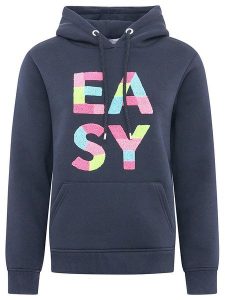 Zwillingsherz Bluza "EASY" w kolorze granatowym rozmiar: L/XL. Niebieskie bluzy Zwillingsherz, l, z aplikacjami, z kapturem. Za 215,45 zł.