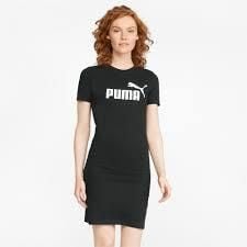 Sukienka damska Puma Essential. Czarne sukienki Puma, xs, bez wzorów, sportowe, bez kołnierzyka, bez ramiączek, sportowe. W wyprzedaży za 157,60 zł.