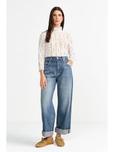 Rich & Royal Bluzka w kolorze białym rozmiar: 34. Białe bluzki Rich & Royal, bez wzorów, z koronki, bez kołnierzyka, bez ramiączek. Za 195,99 zł.