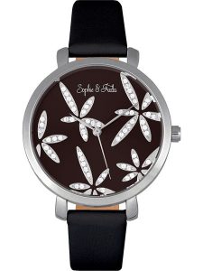 Sophie & Freda Zegarek kwarcowy "Key West" w kolorze srebrno-czarnym rozmiar: onesize. Czarne, analogowe zegarki Sophie & Freda. Za 152,99 zł.