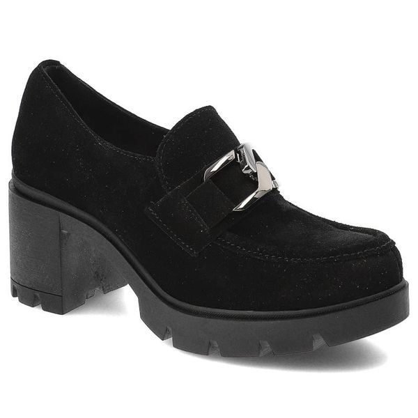 Czarne Półbuty Lemar Damskie Eleganckie Buty. Czarne czółenka Lemar, bez wzorów, bez obcasa, na obcasie, bez zapięcia. Za 288,99 zł.