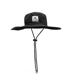 Kapelusz - nylonowy - z długim rondem / dla dorosłych /uniwersalny (czarny). Czarne kapelusze SURF MONKEY, bez wzorów, z bawełny. Za 179,95 zł.