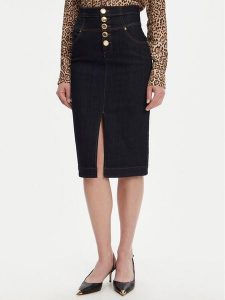 Marciano Guess Spódnica jeansowa 5YGD13 7347A Granatowy Regular Fit. Niebieskie spódnice Marciano Guess, z aplikacjami, z bawełny. Za 499,99 zł.