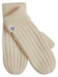 MOSS COPENHAGEN Rękawiczki "Hope" w kolorze kremowym rozmiar: onesize. Brązowe rękawiczki Moss Copenhagen, bez wzorów, z materiału. Za 82,99 zł.