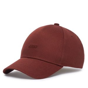 Czapka z daszkiem HUGO. Brązowe czapki Hugo, bez wzorów. Za 138,99 zł.