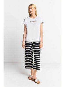 Rich & Royal Koszulka w kolorze białym rozmiar: M. Białe bluzki Rich & Royal, m, bez wzorów, z bawełny, bez kołnierzyka, bez ramiączek. Za 83,03 zł.