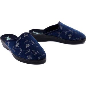 ADANEX 109 BIO 18567 GR/CZ granat/czarny, kapcie/klapki damskie. Niebieskie kapcie Adanex, bez wzorów. Za 65,99 zł.